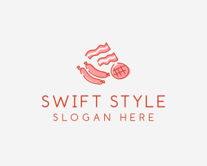 Pork Bacon Sausage Deli logo design