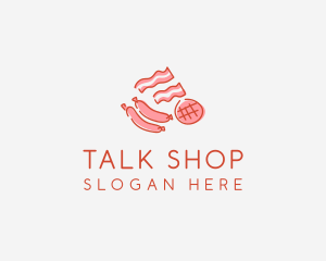 Pork Bacon Sausage Deli logo design