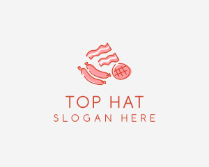 Pork Bacon Sausage Deli logo design