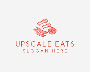 Pork Bacon Sausage Deli logo design