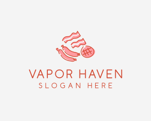 Pork Bacon Sausage Deli logo design