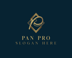 Luxury Jewelry Letter P logo design