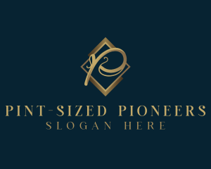 Luxury Jewelry Letter P logo design