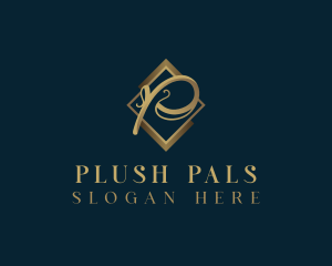 Luxury Jewelry Letter P logo design