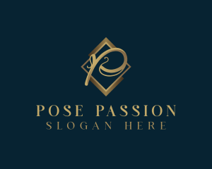 Luxury Jewelry Letter P logo design