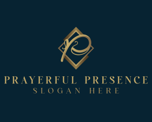 Luxury Jewelry Letter P logo design