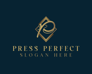 Luxury Jewelry Letter P logo design