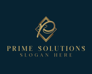 Luxury Jewelry Letter P logo design