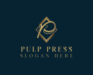 Luxury Jewelry Letter P logo design