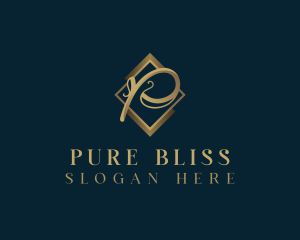 Luxury Jewelry Letter P logo design