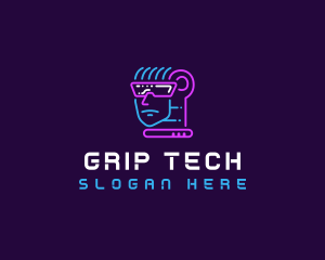 Neon VR Tech logo design