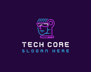 Neon VR Tech logo design