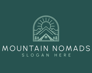 Mountain Cabin Camping logo design