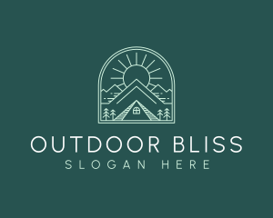 Mountain Cabin Camping logo design