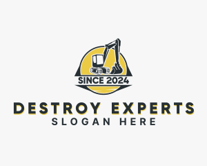 Industrial Construction Excavator logo design