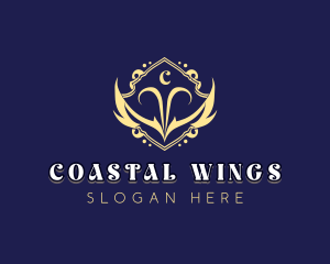 Elegant Shield Wings logo design