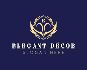 Elegant Shield Wings logo design