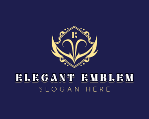 Elegant Shield Wings logo design