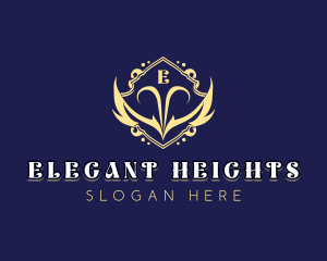 Elegant Shield Wings logo design