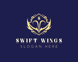 Elegant Shield Wings logo design