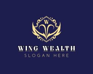 Elegant Shield Wings logo design