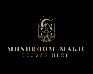 Mushroom Garden Plant logo design