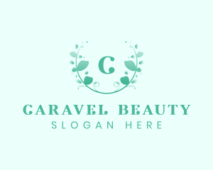 Stylish Natural Leaf Crest logo design