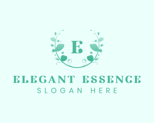 Stylish Natural Leaf Crest logo design