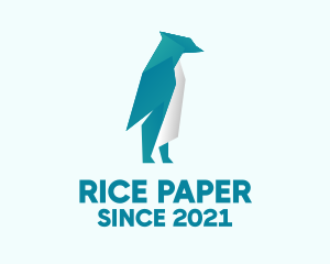 Blue Penguin Origami  logo design