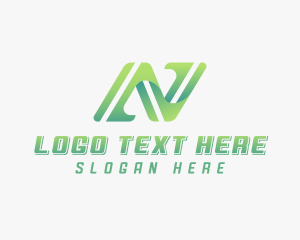 Creative Digital Letter N logo