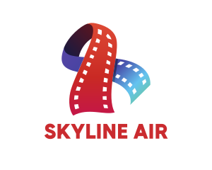 Colorful Filmstrip Ribbon logo