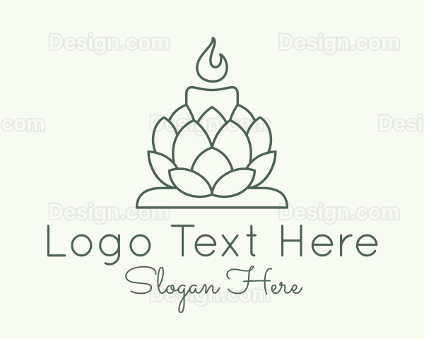 Wellness Floral Candle Holder Logo