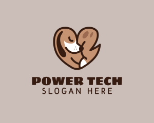 Heart Dog Pet Logo