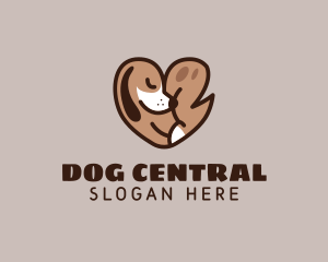 Heart Dog Pet logo design