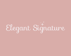 Girly Calligraphy Sparkle logo design