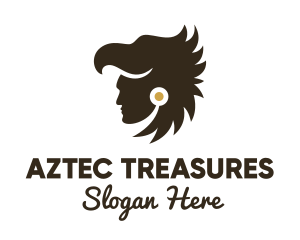 Eagle Head Aztec Hunter logo design