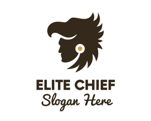 Eagle Head Aztec Hunter logo design