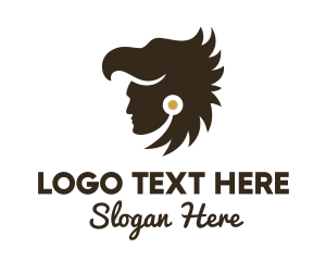Headpiece - Eagle Head Aztec Hunter logo design