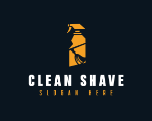 Clean Spray Bottle Housekeeping logo design