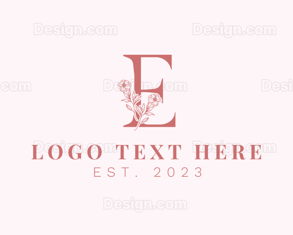 Flower Letter E Logo