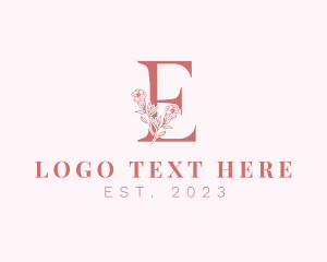 Flower Letter E  logo