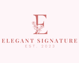 Flower Letter E  logo design