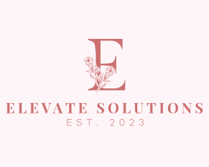 Flower Letter E  logo design