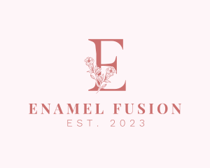 Flower Letter E  logo design