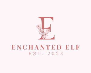 Flower Letter E  logo design