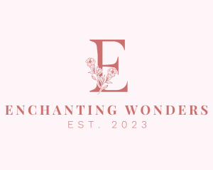 Flower Letter E  logo design