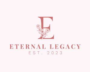 Flower Letter E  logo design