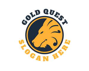 Wild Gold Lion  logo design