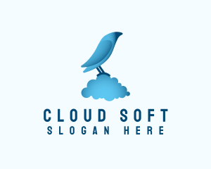 Blue Bird Cloud logo design