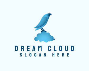 Blue Bird Cloud logo design